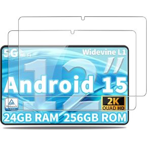 Screen Protector for QDDQ TAB9 12inch, HD Tempered Glass,9h Hardness,Scratch,Anti-Fingerprin,Tempered Glass Film Guard for QDDQ TAB9 Tablet[2 Pack]