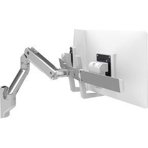 Ergotron – HX Dual Monitor Arm, VESA Wall Mount – for 2 Monitors Up to 32 Inches, 5 to 17.5 lbs Each – White