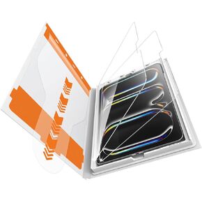 EZ-GLAZ-2 Pack Paper Paper Glass Protector لـ iPad Pro 13-In. (M4) 2024 ، فيلم زجاجي غير لامع مع صينية تطبيق سهلة ، مقاومة للخدش ، متوافقة مع قلم Apple