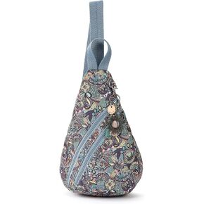 Sakroots Womens Twill, Large & Roomy With Closure, On The Go Sling Backpack in Nylon Eco Twill Main Zipper Closure Made From Recycled Materials, Sunray Spirit Desert, One Size US