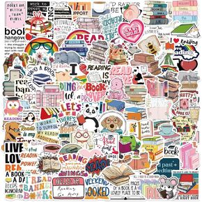 JUNEBRUSHS 324Pcs Book Stickers for Kindle, Spicy Bookish Sticker Pack for Adults, Aesthetic Book Accessories, Booktok Book Lovers Gifts, Vinyl Decals for Laptops, Water Bottles
