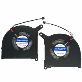 Replacement New CPU+GPU Cooling Fan for Gigabyte AERO 16 AERO 17 YE5 XE5 RP86YE RP87YE5 FP2D DFSCL12E064867 FP2F DFSCM227163927 12V 1A（Fan Thickness 7mm