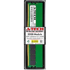 A-Tech 32GB Kit (2x16GB) RAM for Dell OptiPlex 7000 Tower, XE4 Tower | DDR5 4800MHz PC5-38400 DIMM 1Rx8 1.1V 288-Pin Non-ECC UDIMM Memory Upgrade