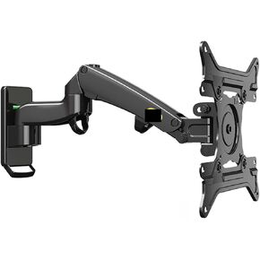 F300 3-12kg Aluminum Gas Spring Monitor Full Motion 2 Arm Tv Wall Bracket LCD 24"-35" Tv Mount Monitor Holder Led Stand(with Adaptor)