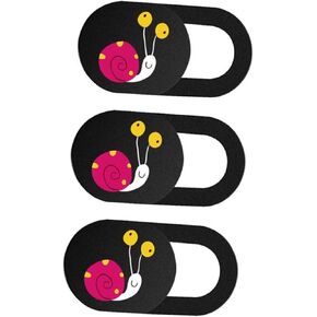 3pcs Cute Cartoon Snail Pattern Webcam Cover Slide for Laptop and Tablet for Enhanced Security and Peace of Mind