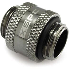 XSPC G1/4" Male to Male Rotary Fitting, Black Chrome
