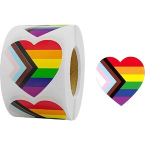 Rainbow Pride Stickers Bulk Pack - LGBTQ+ Vinyl Waterproof Decals,Love Wins Gay Lesbian Bisexual Trans Queer Equality Stickers,Laptop, Water Bottle, Car Accessories (Rainbow-Flag)