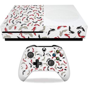 MightySkins Carbon Fiber Skin for Microsoft Xbox One S - Old School | Protective, Durable Textured Carbon Fiber Finish | Easy to Apply, Remove, and Change Styles | Made in The USA