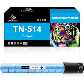 Leciroba متوافق TN-514 TN514 استبدال خرطوشة الحبر السماوية لـ Konica Minolta Bizhub C258E C308E C368E C368E C454E C458 C554E C558 (1-سيان)