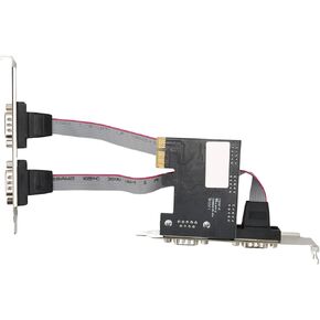Keenso PCIE Adapter Card 4 RS232 Serial Ports PCI Express X1 Interface Expansion Card for Serial Monitoring Devices