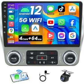 4Core + 64GB Car Radio for Chevrolet Chevy Camaro 2010-2015: 9 Inch 1280 * 800 HD IPS Touchscreen Backup Camera GPS Navigation FM 5G WiFi Wireless Carplay Andriod Auto SWC