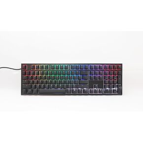 Ducky One 2 Pro 100% Mechanical Keyboard: Quack Mechanics Dampening, Cherry MX2A Red Switches, High-Density PBT Doubleshot Keycaps, RGB, US, Black Pudding