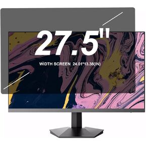 27.5" Computer Privacy Screen for Monitor,Anti Glare Film Protector Film for Data Confidentiality Suit for Desktop Computer Screen Anti Fingerprint.Two Installation Method. Size Is(610*340 mm