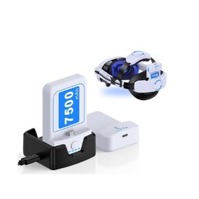 Kawaye MQ2004 & MQ002-Head Strap with 7500mAh Battery 2Pack and Charging Dock for Meta Quest 3 & Quest 2