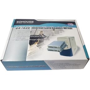 HRU-211P3 16-in-1 USB 2.0 Floppy Bay 3.5" Multi Function Internal Memory Card Reader Adapter-less + USB Port