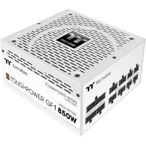 Thermaltake Toughpower GF1 850W - Fully Modular, Non Light, Full Range, Analog, 80 Plus Gold, EU, 100% JP CAP, All Flat Cables - Snow Edition