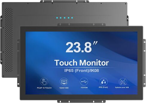 23.8 Inch 10 Points PCAP Open Frame Touch Screen LCD Display Monitors 1920x1080 Black with 1000 Nits Brightness in Saudi Arabia