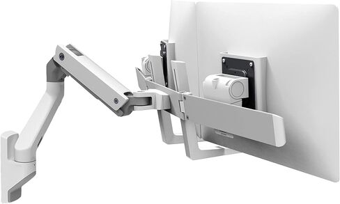 Ergotron – HX Dual Monitor Arm, VESA Wall Mount – for 2 Monitors Up to 32 Inches, 5 to 17.5 lbs Each – White in Saudi Arabia