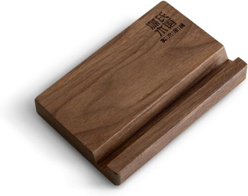 Wood Phone Stand Solid Wood Tablet Stand– Universal Desk Holder for iPhone, Android, iPad Sturdy & Eco-Friendly (Black Walnut) in Saudi Arabia