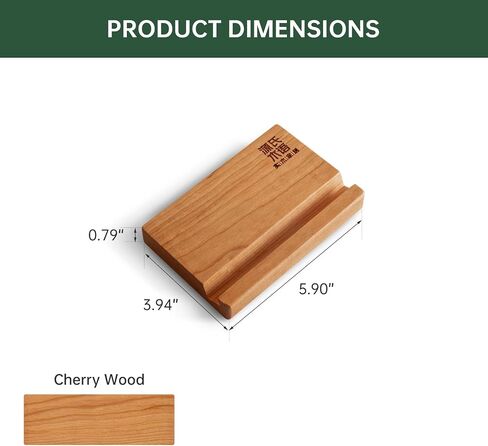 Wood Phone Stand Solid Wood Tablet Stand– Universal Desk Holder for iPhone, Android, iPad Sturdy & Eco-Friendly (Black Walnut) in Saudi Arabia