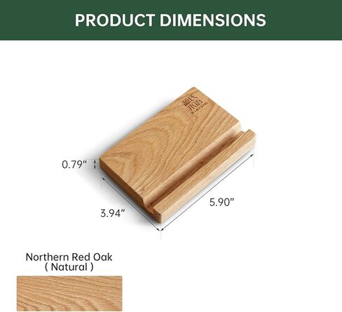 Wood Phone Stand Solid Wood Tablet Stand– Universal Desk Holder for iPhone, Android, iPad Sturdy & Eco-Friendly (Black Walnut) in Saudi Arabia