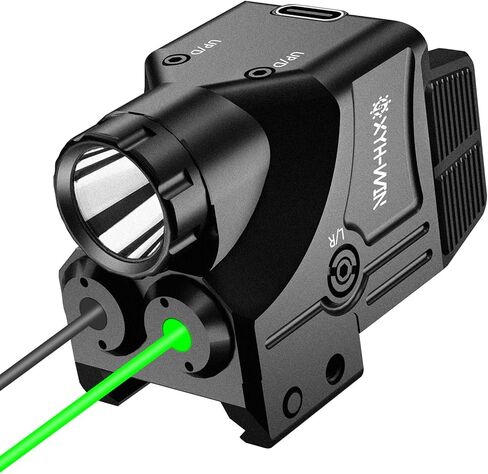 مجموعة إضاءة ليزر XYH-Win Taurus G3 G3C باللون الأخضر والأشعة تحت الحمراء (IR) 3 في 1، 600 لومن من الألومنيوم التكتيكي للمسدس، قابلة لإعادة الشحن من النوع C in Kuwait