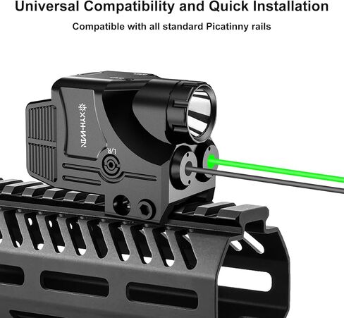 مجموعة إضاءة ليزر XYH-Win Taurus G3 G3C باللون الأخضر والأشعة تحت الحمراء (IR) 3 في 1، 600 لومن من الألومنيوم التكتيكي للمسدس، قابلة لإعادة الشحن من النوع C in Kuwait