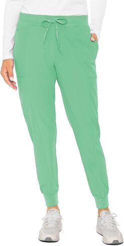 Med Couture Scrub Jogger Pants for Women, Seamed Bottoms with 4 Spacious Pockets MC8721, S, Turquoise Sky in Saudi Arabia