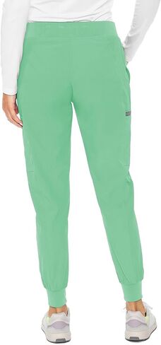 Med Couture Scrub Jogger Pants for Women, Seamed Bottoms with 4 Spacious Pockets MC8721, S, Turquoise Sky in Saudi Arabia