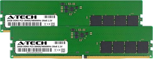 A-Tech 32GB Kit (2x16GB) RAM for Dell OptiPlex 7000 Tower, XE4 Tower | DDR5 4800MHz PC5-38400 DIMM 1Rx8 1.1V 288-Pin Non-ECC UDIMM Memory Upgrade in Saudi Arabia