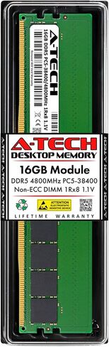 A-Tech 32GB Kit (2x16GB) RAM for Dell OptiPlex 7000 Tower, XE4 Tower | DDR5 4800MHz PC5-38400 DIMM 1Rx8 1.1V 288-Pin Non-ECC UDIMM Memory Upgrade in Saudi Arabia