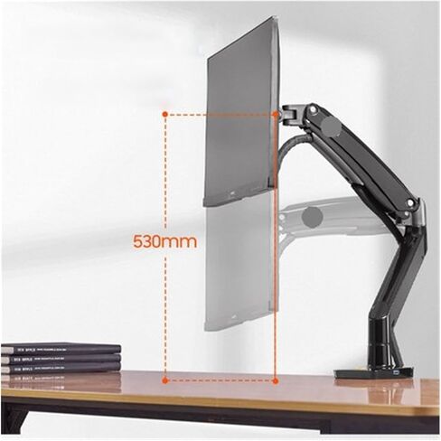 F100A Gas Spring Arm 22-35 Inch Screen Desktop Monitor Holder 360 Rotate 3-12kgs Monitor Mount Arm with USB 3.0 Port(Black) in Saudi Arabia