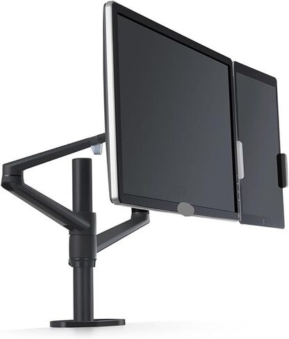 OL-3T الألومنيوم 3 في 1 ارتفاع سطح المكتب قابل للتعديل مزدوج الذراع 17-32 بوصة حامل الشاشة +10-17 بوصة حامل كمبيوتر محمول +14 بوصة الجهاز اللوحي (أسود) in Saudi Arabia