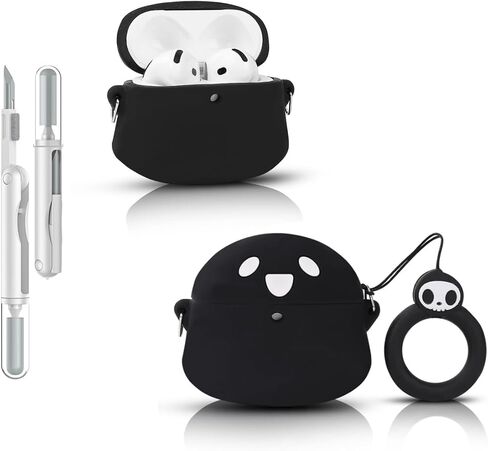 Compatible with Airpods 4 Generation Cute 3D Cartoon Funny Case Cover with Cleaner Kit ﻿ (Chocolate Sauce) in Saudi Arabia