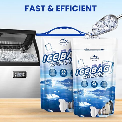 CamiceBolso Reusable Ice Bag 2.5lb Ice Cube Bag, Ice Bags for Cooler 2 Pack,Leakproof Collapsible Water Container Long Lasting Dry Freezer Packs for Camping Hiking. in Saudi Arabia