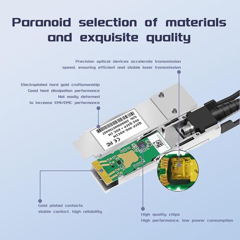 Buaco QSFP to 4 SFP AOC Breakout Active Optical Cable 3Meter/9.8ft - Compatible with Cisco QSFP-4X10G-AOC3M AOC High-Speed Cable, 40GBASE Fiber Stacking Cable in Kuwait