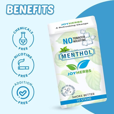 JOYHERBS سجائر عشبية طبيعية عادية - مزيج من الأعشاب - خالية من التبغ والنيكوتين 1 علبة - 10 دخان in Kuwait