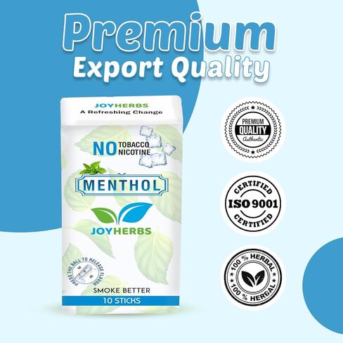 JOYHERBS سجائر عشبية طبيعية عادية - مزيج من الأعشاب - خالية من التبغ والنيكوتين 1 علبة - 10 دخان in Kuwait