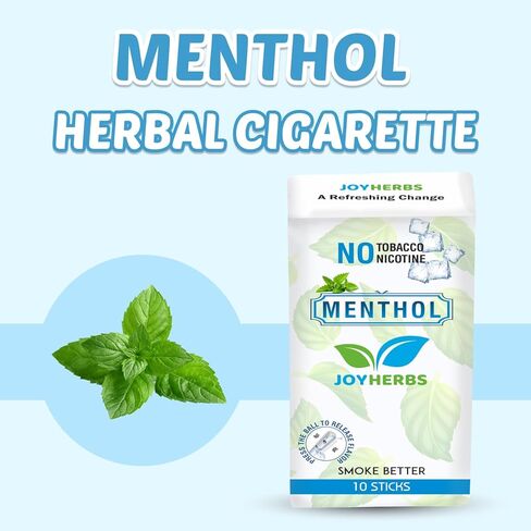 JOYHERBS سجائر عشبية طبيعية عادية - مزيج من الأعشاب - خالية من التبغ والنيكوتين 1 علبة - 10 دخان in Kuwait