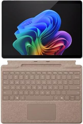 Microsoft Surface Pro Copilot+ PC Touchscreen 13" LCD Snapdragon X Plus Processor 16GB RAM 256GB SSD (11th Edition) Platinum & Surface Pro Keyboard (Keyboard with Pen, Sapphire) in Saudi Arabia