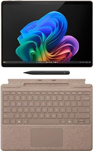 Microsoft Surface Pro Copilot+ PC Touchscreen 13" LCD Snapdragon X Plus Processor 16GB RAM 256GB SSD (11th Edition) Platinum & Surface Pro Keyboard (Keyboard with Pen, Sapphire) in Saudi Arabia
