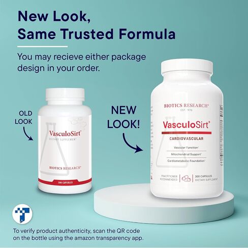 BIOTICS Research VasculoSirt® – تمت صياغته بمساعدة مارك هيوستن، دكتوراه في الطب، دعم القلب والأوعية الدموية والصحة لدعم تدفق الدم الصحي، مرافق الإنزيم Q10، ريسفيراترول، ALA، الجنكة (150 كبسولة) in Kuwait