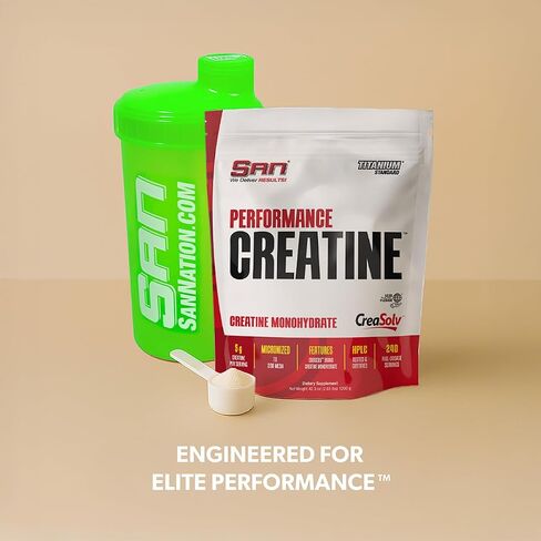 SAN Performance Creatine 300g - يدعم نمو العضلات + الأداء الرياضي - 60 وجبة in Kuwait