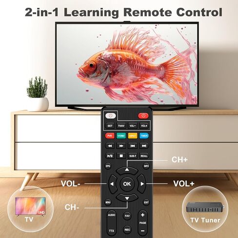 صندوق تحويل التلفزيون الرقمي DCOLOR - عصا تلفزيون صغيرة ATSC مخفية خلف التلفزيون، يدعم اتصال HDMI، DVR، 1080P [محول متضمن] in Kuwait
