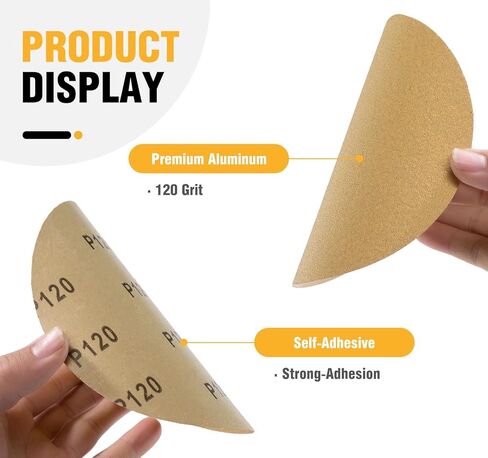 100 PCS 6 Inch PSA Sanding Discs 400 Grit Adhesive Backed Sandpaper Roll Sticky-Back Sandpaper for DA Sander Self Stick Aluminum Oxide Round Automotive Sandpaper with Sticky Back in Saudi Arabia