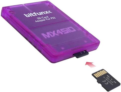 Replacement Card Reader for PS2 MX4SIO SIO2SD Memory Card Adapter for Secure Digital TF Card (Card not Included) (Purple for TF) in Saudi Arabia