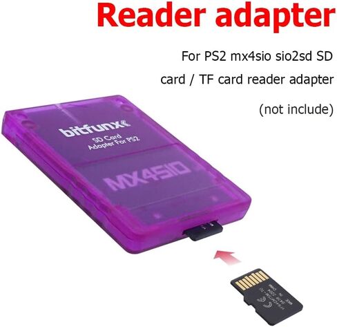 Replacement Card Reader for PS2 MX4SIO SIO2SD Memory Card Adapter for Secure Digital TF Card (Card not Included) (Purple for TF) in Saudi Arabia