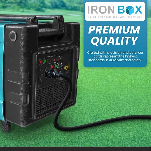 IronBox Electric NEMA L6-20P to C19 Power Cord - 20A, 250V, 12/3 SJT - UL Listed Power Cable Adapter - Heavy Duty Plug and Cord for Data Centers, PDU, High Powered Devices & More (12 ft, Molded) in Kuwait