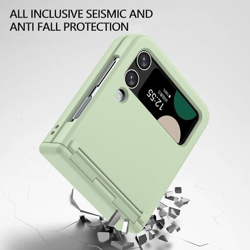 Designed for Z Flip 4/3 Case with Hinge Protection Full Cover Shockproof Slim Protection for Samsung Galaxy Z Flip 4/3 (Black) in Saudi Arabia