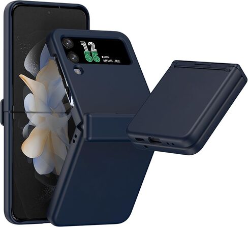 Designed for Z Flip 4/3 Case with Hinge Protection Full Cover Shockproof Slim Protection for Samsung Galaxy Z Flip 4/3 (Black) in Saudi Arabia